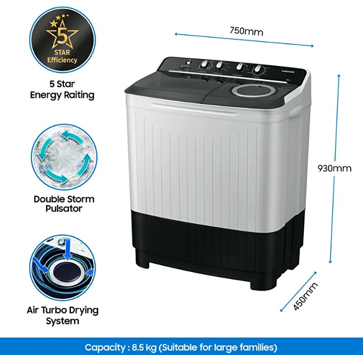 washing machine 8.5 kg samsung